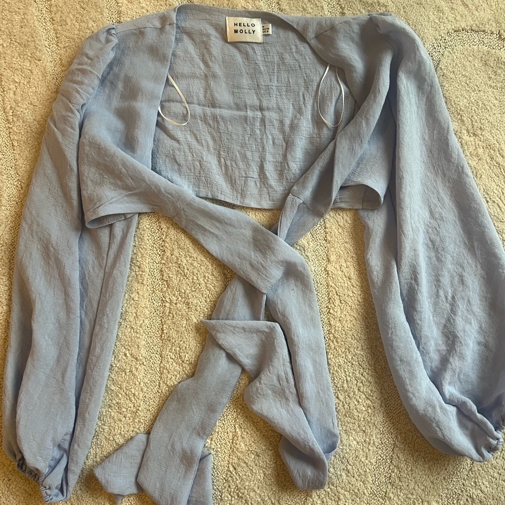 HELLO MOLLY CROPPED TIE TOP
